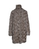 faux fur coat in beige mohair