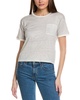 frame linen cropped t-shirt