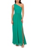 one shoulder chiffon gown