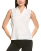 solid triple pleat top