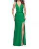 halter gown in bright emerald
