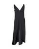 v-neck midi dress in black viscose