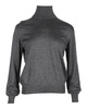 mock neck sweater in grey cashmere