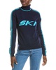 wool & cashmere-blend rainbow ski roll neck jumper