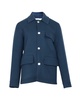 two pocket blazer in blue wool