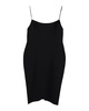 square neck midi dress in black polyester