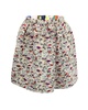 floral pleated mini skirt in pastel pink polyester