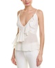 ruffle cami tank top in white