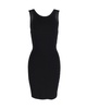 moscow mesh insert knit dress in black rayon