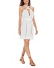 solid audrey detail short dress