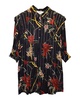 paprika floral-print mini dress in black viscose