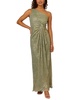 Adrianna Papell Women's Stardust Pleated Draped Gown