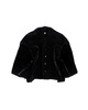 legaspi cropped jacket in black shearling