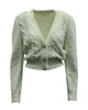 crystal embellished cardigan in white wool