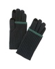 cashmere fold-over tipped cuff cashmere gloves