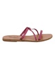 spetses flat knot sandals in pink leather