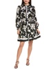 Anne Klein Women's Long Sleeve Tiered Shirt Dress
