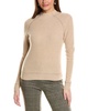 whipstitch shaker funnel neck cashmere sweater