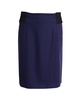 knee length skirt in purple wool