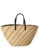Thom Browne Large Raffia & Leather Basket Tote
