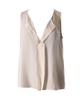 alice & olivia lace panel sleeveless top in cream silk