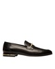 genos 6304150 men's black calf leather loafers