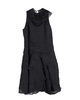 boss by  layered sleeveless dress in black polyamide