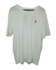 paris logo embroidered t-shirt in white cotton