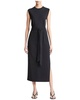 sleeveless wrap dress in black