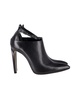 alexander wang pointed-toe ankle strap booties in black leather