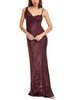satin burnout silk-blend gown