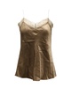 lace trimmed camisole in beige silk