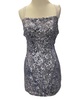 sequin mini dress in storm cloud
