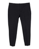 tapered cropped trousers in black cotton