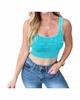vneck reversible ribbed bralette in sky blue