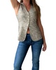 delphia vest in black speckle