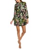 Oscar de la Renta Mixed Botanical Jersey Silk-Trim Shift Dress