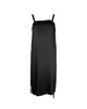 sleeveless straight dress in black silk