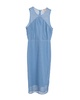 lace sheath dress in sky blue polyester