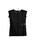 womens transparent fitted t-shirt in black