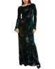 velvet burnout silk-blend gown