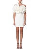 strapless silk-trim mini dress