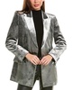 velvet silk-blend blazer