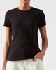 slub jersey crew neck tee in black