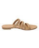 chrissy flat sandals in brown leather