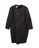 dotted dress in black polyamide wool