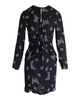 printed dress in black silk