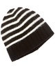 cashmere fuzzy stripe cashmere beanie