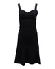 sleeveless mini dress in black triacetate
