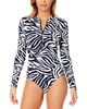 Anne Cole Ls Zip Front Sunsuit